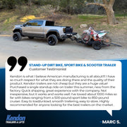 Folding Dirt Bike Trailer, Sport Bike & Scooter Trailer with Jack Stand
