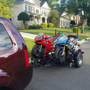 Folding Dirt Bike Trailer, Sport Bike & Scooter Trailer with Jack Stand