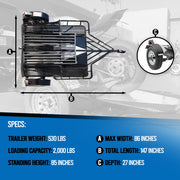 Trike and Spyder Ride-Up SRL Stand-Up Motorcycle Trailer