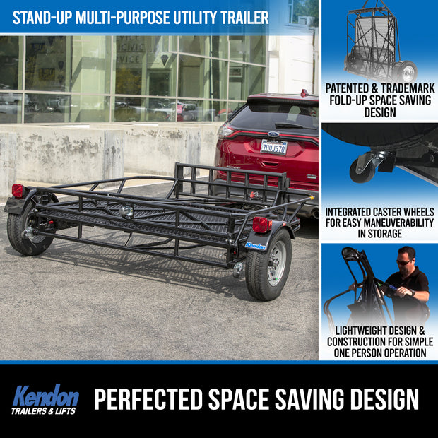 Stand-Up™ Utility Trailer Folding Multi-Purpose Utility Trailers