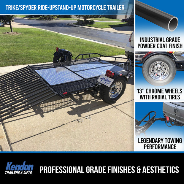 Trike and Spyder Ride-Up SRL Stand-Up Motorcycle Trailer