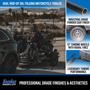 Dual Ride-Up SRL Folding Motorcycle Trailer