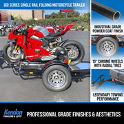 Go! Series Single Rail Folding Motorcycle Trailers