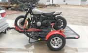 Black and Red 3 Rail Motorcycle Trailer