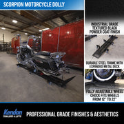 Kendon Folding Scorpion Motorcycle Dolly with Adjustable Wheel Chock