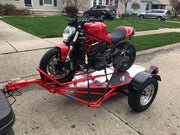 Red Single Rail Motorcycle Trailer with Ducati