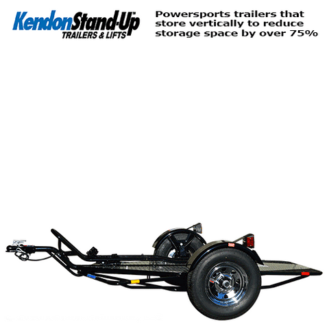 Go! Series Dual Rail Ride-Up Folding Motorcycle Trailer