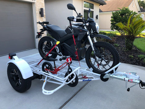 White Adventure Bike Trailer