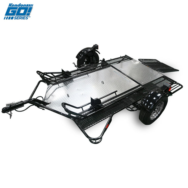 Go! Series Dual Ride-Up Motorcycle Trailer Open